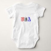 Haal uw rood-wit blauw op de Amerikaanse Baby Romper (Achterkant)
