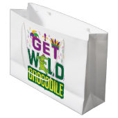 Haal Wild Crocodile Mardi Gras Alligator Groot Cadeauzakje (Voorkant Gekanteld)