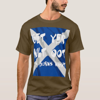 Haal Yer Kilt uit zijn brandwonden nachtelijke wit T-shirt
