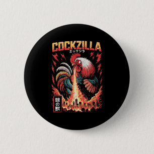 Haan Art Japanesechicken Schattigee kippenliefhebb Ronde Button 5,7 Cm