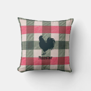 Haan Boerderij Gingham Kussen