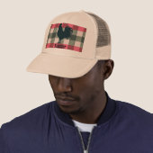 Haan Boerderij Gingham Trucker Hat Pet (In situ)