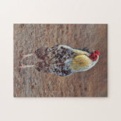Haan Boerderij Gratis Range Chicken Art Puzzel (Horizontaal)