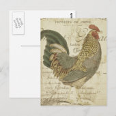 Haan Bruin Veren Franse Ephemera Briefkaart (Voorkant / Achterkant)