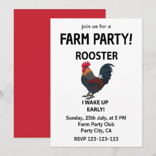 Haan Dierenoppas Ik Sta vroeg op Grappige Haan Kaart