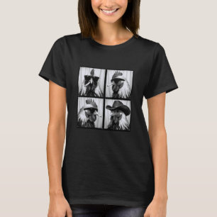 Haan Draagt Zonnebril Cowboyhoed Sigaret Ph T-shirt