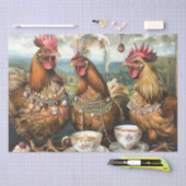 Haan en Kuikens Theepartij Decoupage Tissuepapier (Craft)