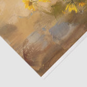 Haan en Zonnebloemen Olieverfschilderij Decoupage Tissuepapier (Detail)