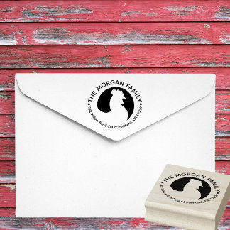 Haan Familienaam Retour Adres Rubber Stamp Rubberstempel