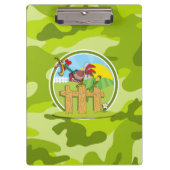 Haan; felgroene camo, camouflage klembord (Voorkant)