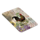  haan Franse collage Boerderij Pet Magneet (Rechterzijde)