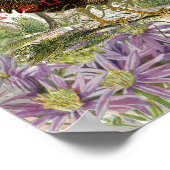  haan Franse collage Boerderij Pet Poster (Hoek)