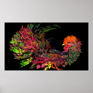 Haan Golden Comb Fractal Art Poster