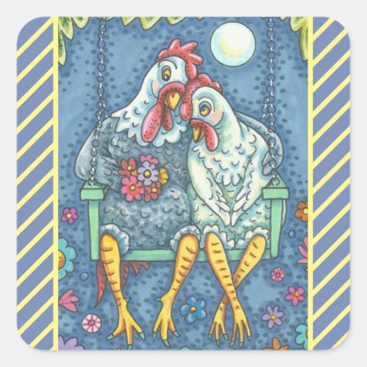 HAAN & HEN LIEFHEBBERS, KIP STICKERS Squ SHEET (Voorkant)