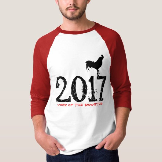  Haan Jaar 2017 grafisch T-shirt (Voorkant)