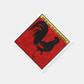 Haan Jaar 2017 Papier servet 1 (Hoek)