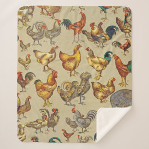 Haan Kip Boerderij Dier Pluimvee Land Sherpa Deken