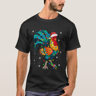 Haan Kip Kerstboom Santa Hoed Grappig Xma T-shirt