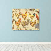 haan kippendier Boerderij landdier Canvas Afdruk (Insitu (Houten vloer))