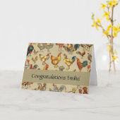 haan kippendier Boerderij landdier Kaart (Gele Bloem)