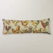 haan kippendier Boerderij landdier Lichaamskussen (Achterkant)