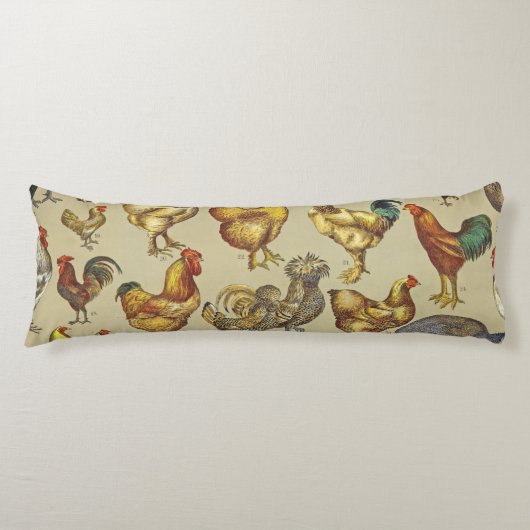 haan kippendier Boerderij landdier Lichaamskussen (Voorkant)
