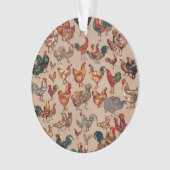 haan kippendier Boerderij landdier Ornament (voorkant)