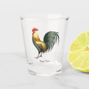 Haan land klassiek stijlvol traditionele vogel shot glas