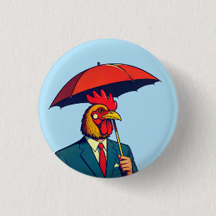 Haan man ronde button 3,2 cm