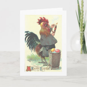  Haan met Cigar Easter Kaart