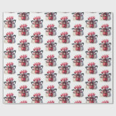 Haan met zwarte bril cadeaupapier (Vlak)