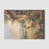 Haan op het Boerderij schilderij Decoupage Tissuepapier (Voorkant)