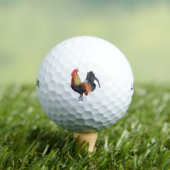 Haan op wit - Hand getrokken illustratie Golfballen (Insitu Shirt)