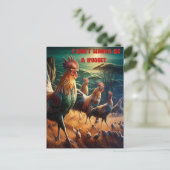 Haan Rendez-vous in de wei Briefkaart (Staand voorkant)