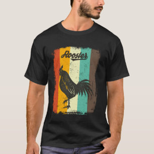 Haan Retro 70s Vintage Vogel Liefhebber Kunst T-shirt