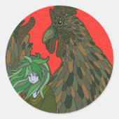 Haan Ronde Sticker (Voorkant)