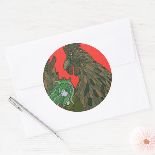 Haan Ronde Sticker (Envelop)