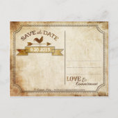 Haan Rustiek Land Save the Date Aankondigingskaart (Achterkant)