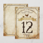 haan rustieke land tafel nummer Kaart (Voorkant / Achterkant)