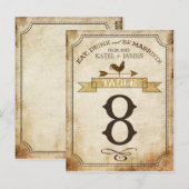  haan rustieke land tafel nummer Kaart (Voorkant / Achterkant)