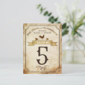  haan rustieke land tafel nummer Kaart (Staand voorkant)