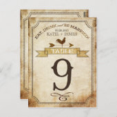 haan rustieke land tafel nummer Kaart (Voorkant / Achterkant)