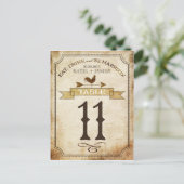  haan rustieke land tafel nummer Kaart (Staand voorkant)