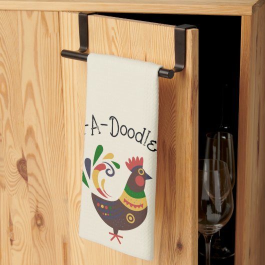 "Haan" Volkskunststijl Theedoek (Derde Gevouwen)
