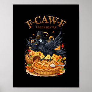 Haantje Kip Thanksgiving F-caw-f Kalkoen Mannen Wo Poster