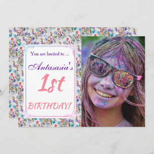 HAAR 1E VERJAARDAG INVITE KAART