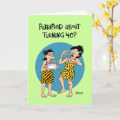 Haar 40e Wenskaart op de geboorte Kaart (Gele Bloem)