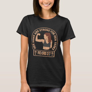 Haar armen zijn sterk Christelijk geloof Spreuken T-shirt