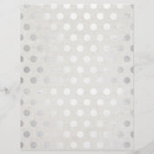 Haar & Beauty Salon Modern Silver Stippen Flyer (Achterkant)