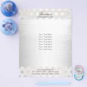 Haar & Beauty Salon Modern Silver Stippen Flyer (Enkel)